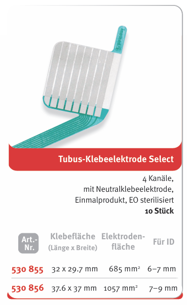 Tube Adhesive Electrode Select